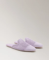Mango Women's Crochet Mule Slippers