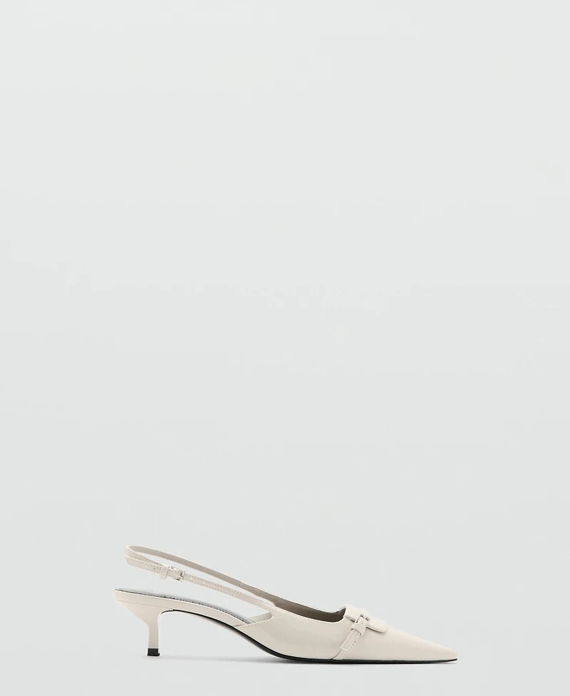 Mango Women's Kitten-Heel Pointed Shoes