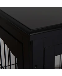 Aostirmotor Small Dog Crate End Table – Pet Cage with Two Opening Sides & Lockable Door, Decorative Indoor Kennel