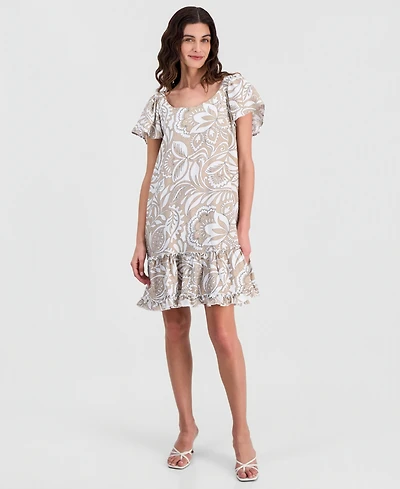 Robbie Bee Women's Convertible-Neckline Dress