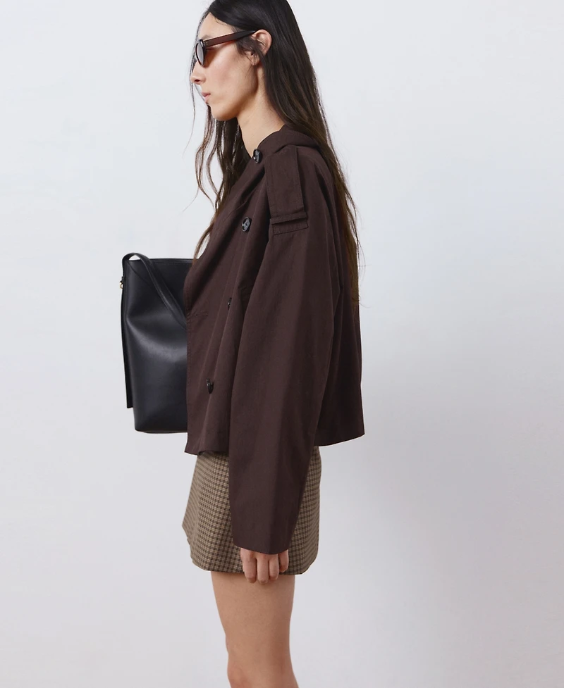 Mango Women's Houndstooth Short Skirt