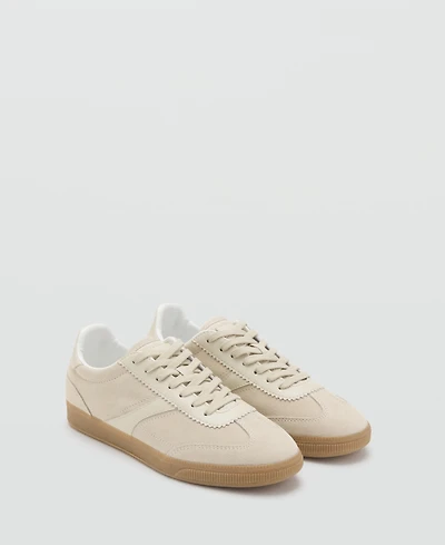 Mango Women's Leather Mixed Sneakers
