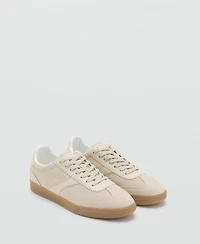 Mango Women's Leather Mixed Sneakers