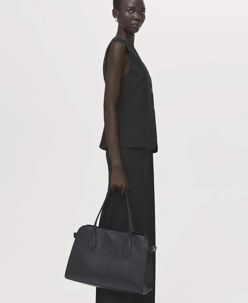 Mango Women's Pinstripe Suit-Style Jumpsuit