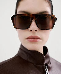 Mango Women's Pockets Collarless Jacket