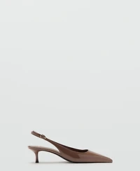 Mango Women's Kitten-Heel Pointed Shoes