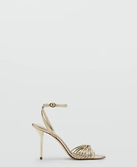 Mango Women's Straps Heeled Sandals