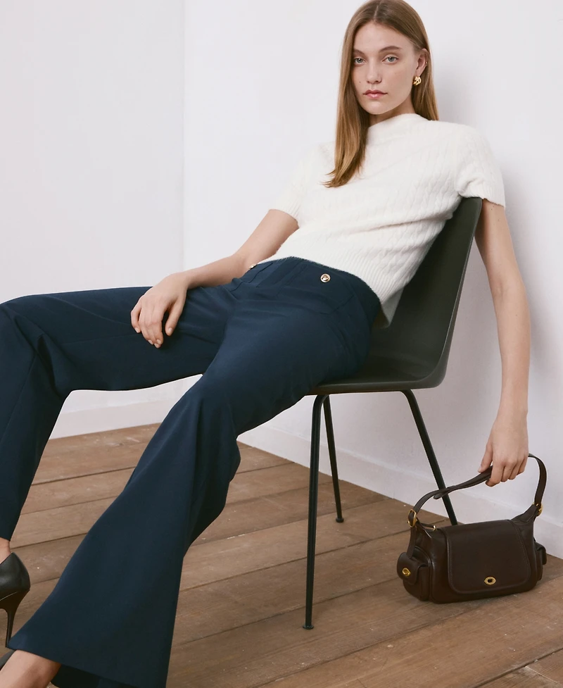 Mango Women's Jewel Buttons Straight Pants