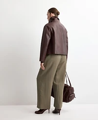 Mango Women's High-Waisted Lyocell Pants