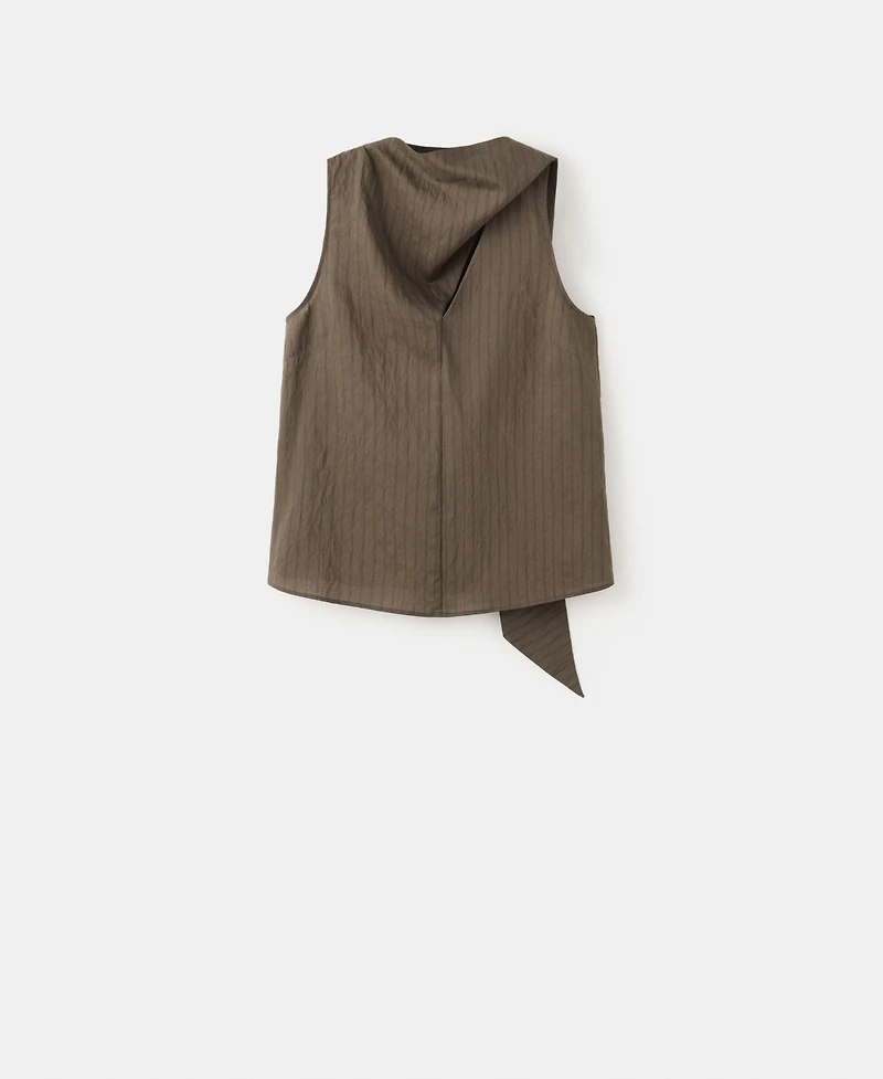 Mango Women's Striped Foulard Top