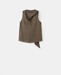 Mango Women's Striped Foulard Top