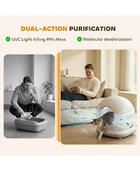 PawHut Automatic Litter Box, Self Cleaning Litter Box for Multiple Cats