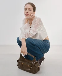 Mango Women's Floral Embroidery Lyocell Blouse