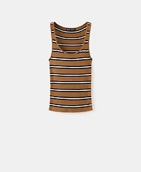 Mango Women's Striped Knit Top