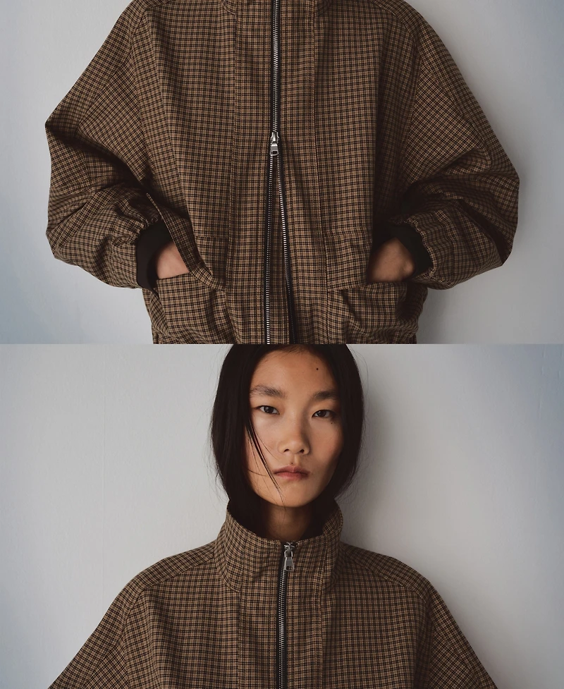 Mango Women's Houndstooth High-Neck Jacket