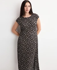 Mango Women's Floral-Print Midi-Dress