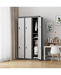 gaomon Metal Storage Cabinet with 2 Doors, Lockers for Employees Students with Shelves, Metal Storage Steel Locker for School Garage Office