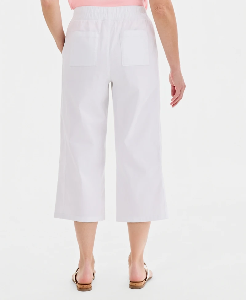 Style & Co Women's Pull-On Wide-Leg Capri Pants, Macy's Exclusive