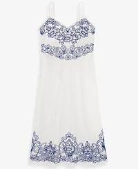 On 34th Women's Linen Blend Solid Cutwork Tank Midi Dress, Macy's Exclusive