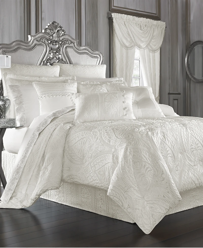 J Queen New York Bianco Boudoir Decorative Pillow, 15" x 21"