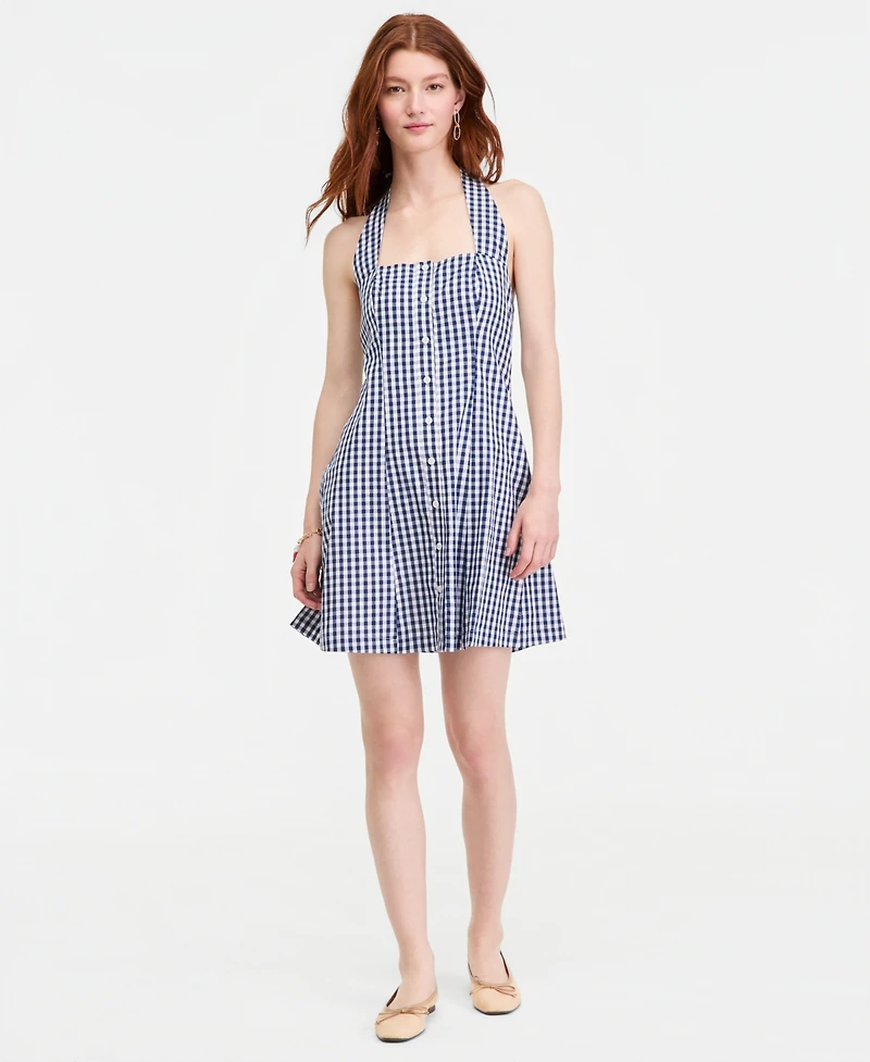 On 34th Women's Gingham Halter Mini Dress, Macy's Exclusive