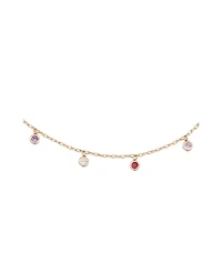 Retro Chic Rainbow Charm Necklace