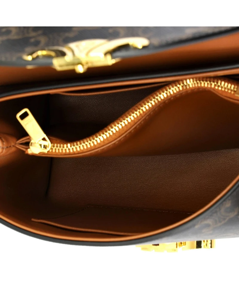 Pre-Owned Celine Teen Nino Top Handle Bag Triomphe Coated Canvas