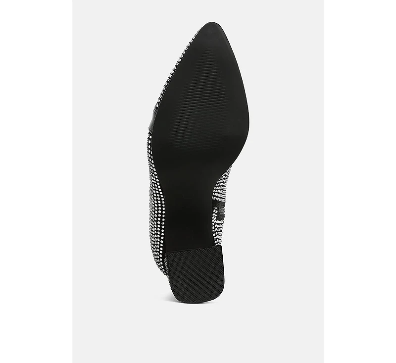 London Rag Women's Calla Rhinestone Embellished Ankle Boots