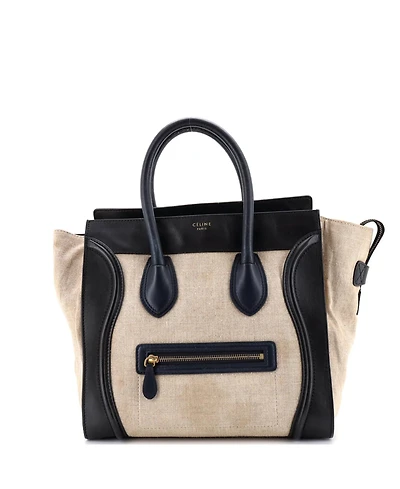 Pre-Owned Celine Mini Luggage Bag Canvas and Leather