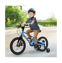 Hongge 16 Inch Kids Bike Adjustable with Shock Absorber and Bell for Aged 4 to 7-16 inches