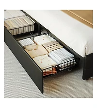 gaomon Bed Frame with 2 Storage Drawers, Upholstered Full Led Light