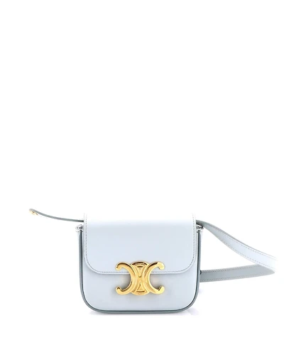 Pre-Owned Celine Mini Triomphe Shoulder Bag Smooth Calfskin