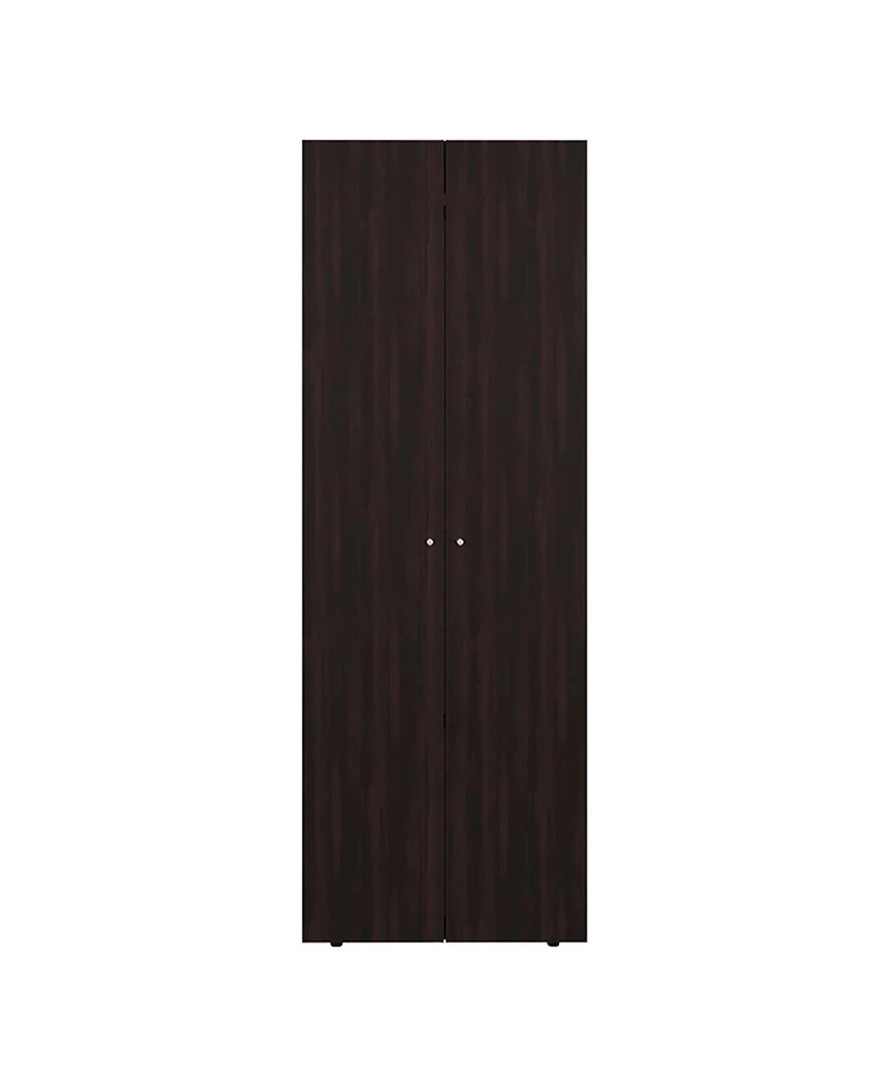 flynama Armoire with 2 Doors 2 Shelves in Wengue Bedroom Storage Cabinet