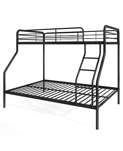 Sugift Bed with Ladder and Full-length Guardrails