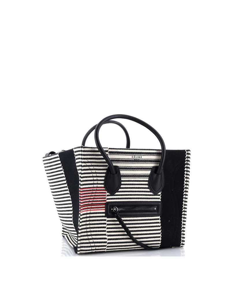 Pre-Owned Celine Medium Phantom Bag Striped Canvas