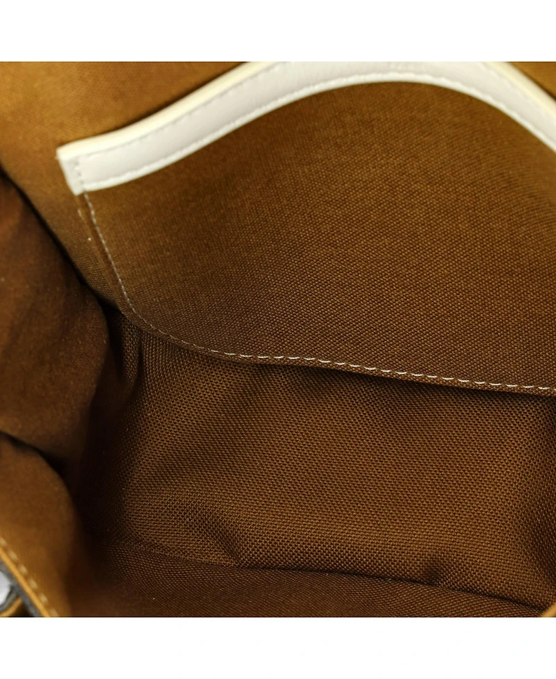 Pre-Owned Celine Medium Folco Bag Triomphe Coated Canvas