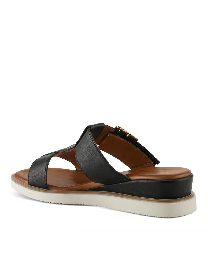 Spring Step Women's Seaport Wedge Sandal with Leather Upper