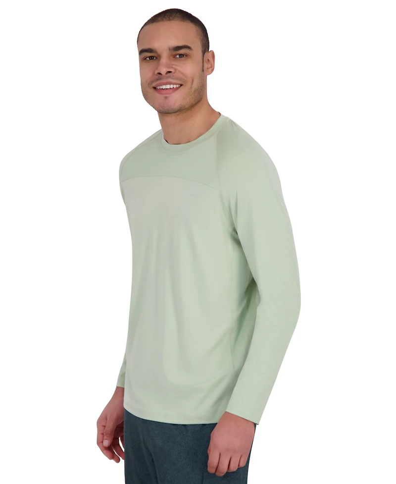 Spyder Men's Textured Panel Long -Sleeve Upf 50+ Rashguard