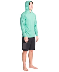 Spyder Men's Hooded Raglan Long-Sleeve Upf 50+ Rashguard