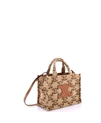 Pre-Owned Celine Small Cabas Thais Tote Triomphe Wool