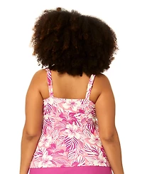 Raisins Curve Plus Tanzania Adjustable-Strap Swim Tankini Top