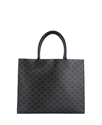 Pre-Owned Celine Horizontal Logo Cabas Tote Triomphe Coated Canvas