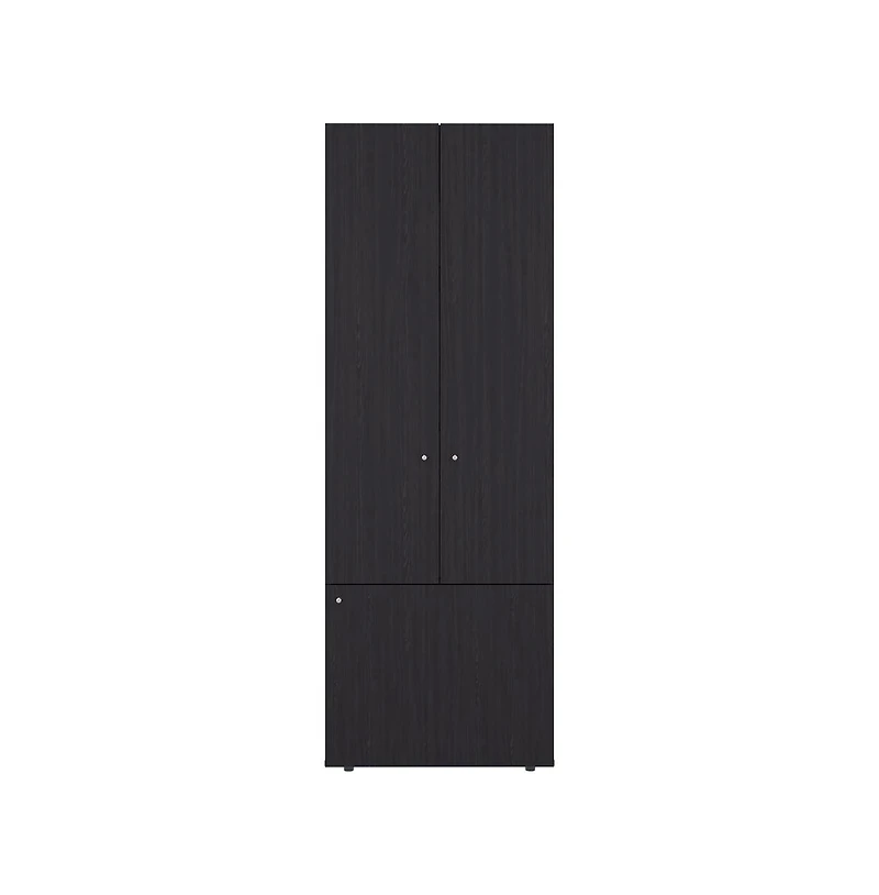 flynama Soham Armoire Extension Duo for Bedroom with 3 Doors 5 Shelves Spacious Storage Organizer
