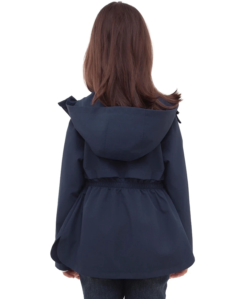 Rokka&Rolla Girls Trench Coat Hip-Length Hooded Jacket
