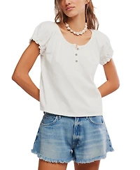 Free People Women's Issa Short-Sleeve Scoop Neck Top
