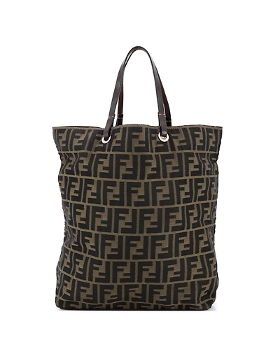 Pre-Owned Fendi Medium Vintage Open Tote Zucca Canvas