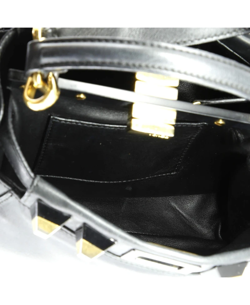 Pre-Owned Fendi Mini Peekaboo Bag Leather with Studded Detail