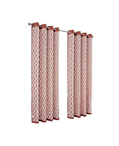 Olivia Gray 100% Polyester 190 Gsm Justice Reversible Blackout Grommet Curtain Panel 54" x 84" Spice