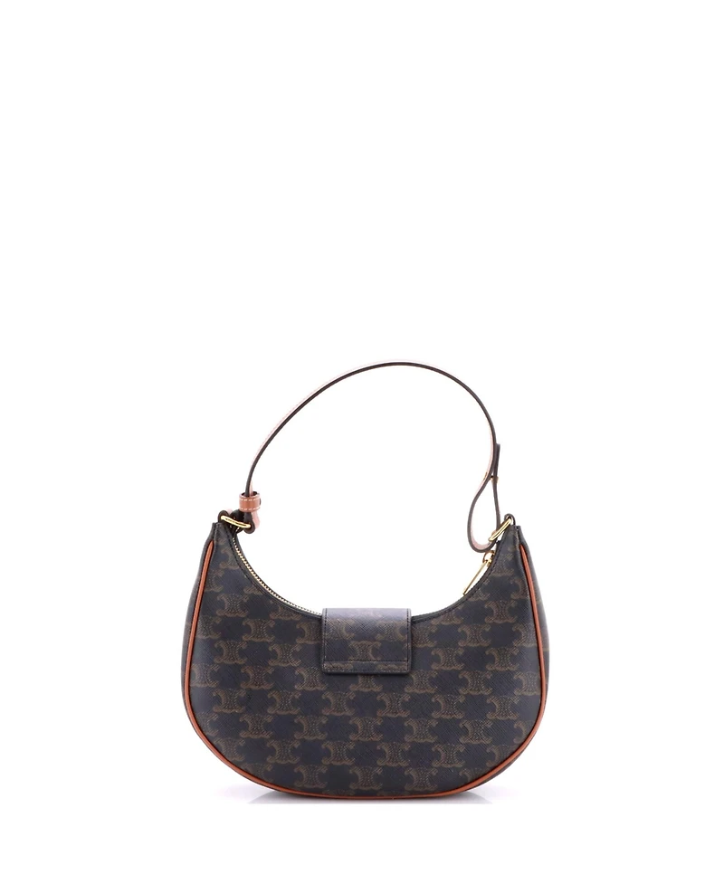 Pre-Owned Celine Ava Triomphe Bag Triomphe Coated Canvas