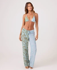 Roxy Women's Tie-Front Long Swim Cover Up Pants